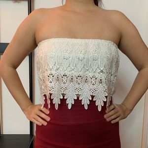 LF Teardrop Lace Crop Top